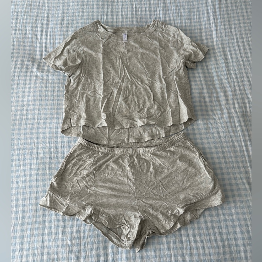 Stars Above Light Gray Pajama Set